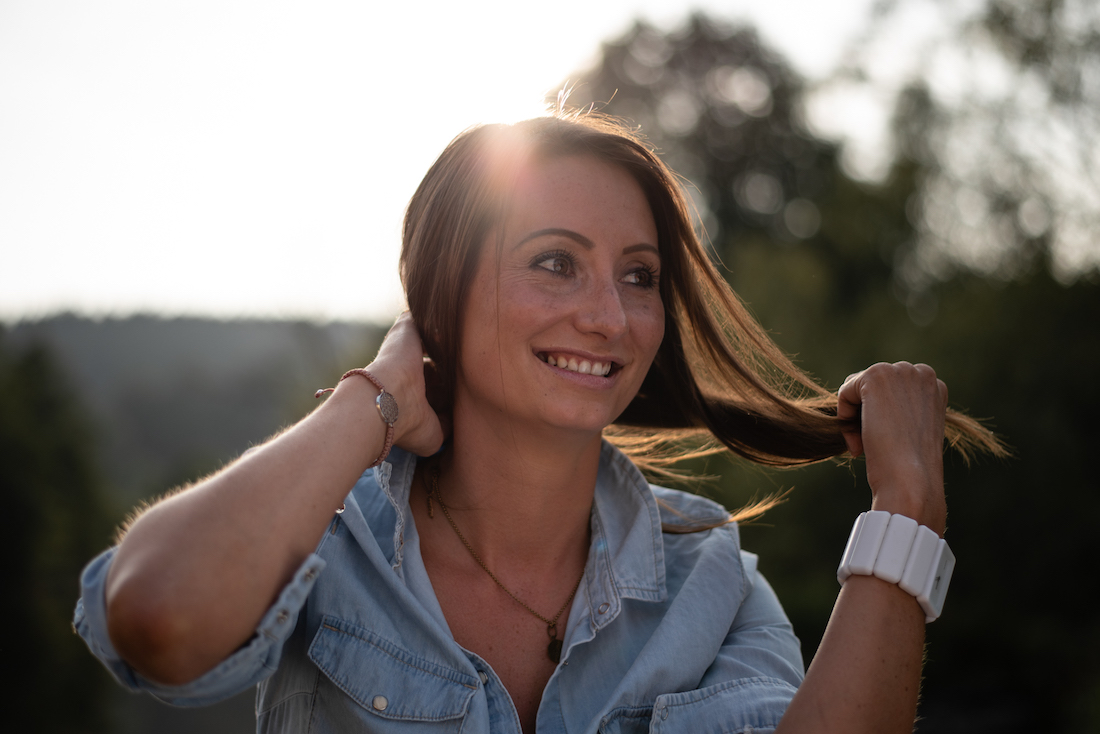 Portrait-Foto Sonnenuntergang