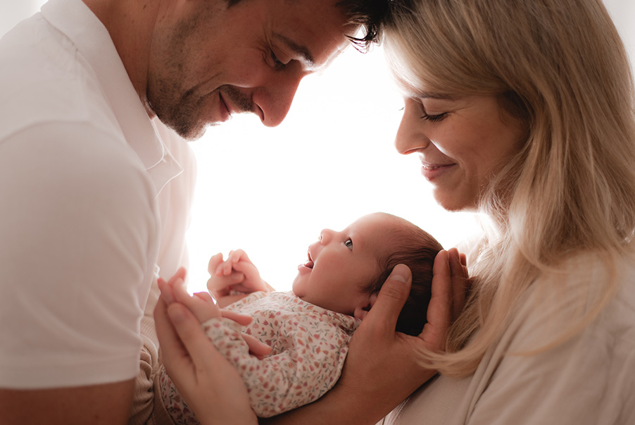 Familienfoto mit Baby